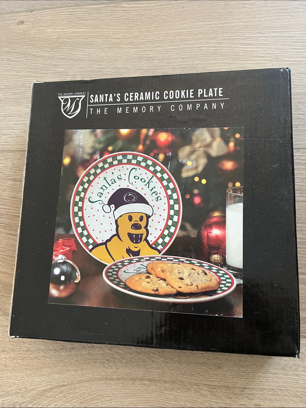 Penn State University Nittany Lion Santa Cookies Plate